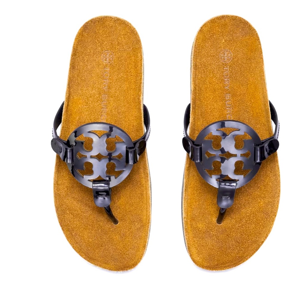 Tory Burch Miller Cloud Patent Leather Cork Sandals